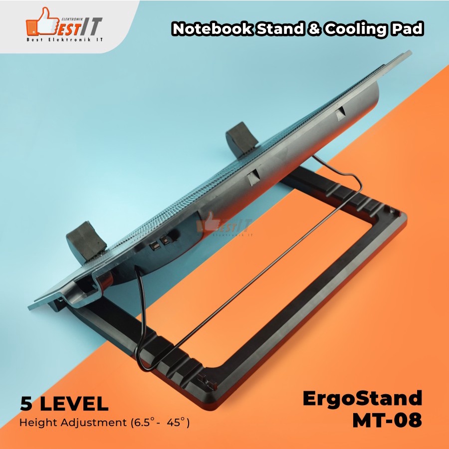 Cooling Pad MT-08 Ergostand Kipas Pendingin Laptop