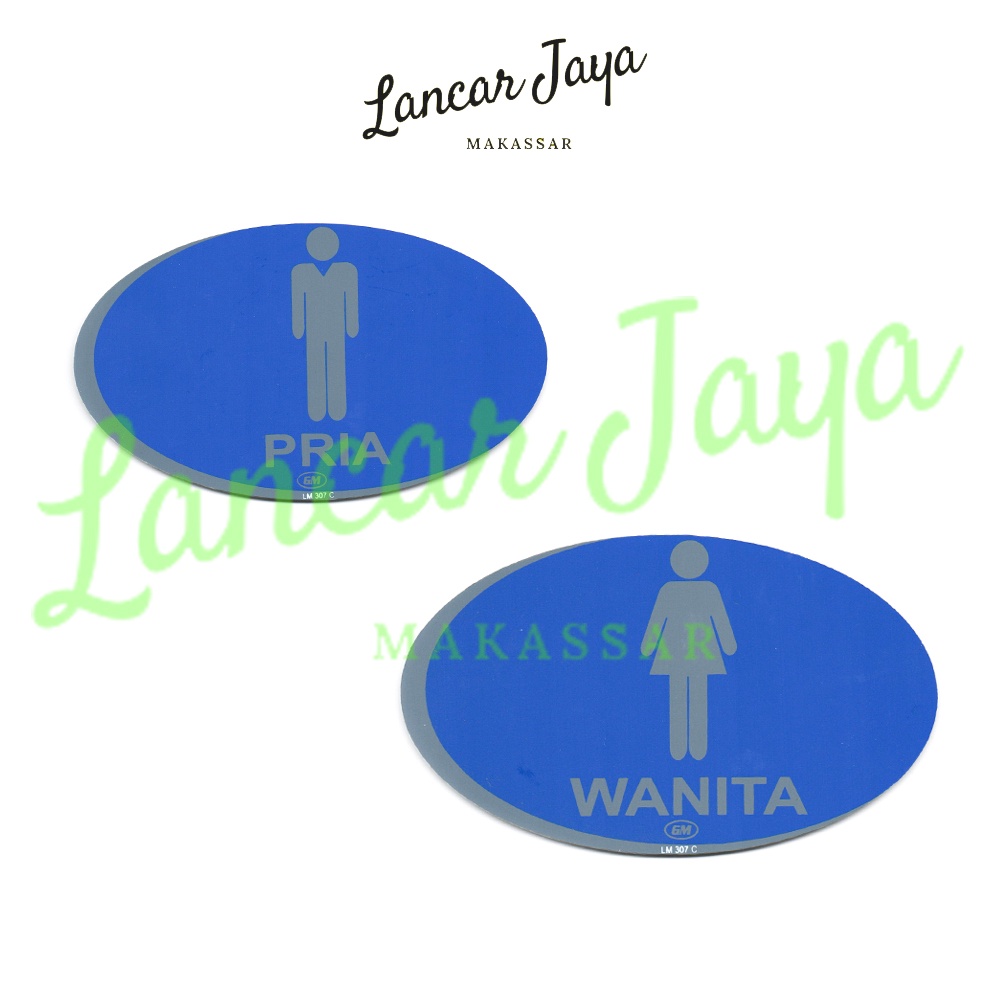 

Sign Board Label Acrylic Toilet Pria / Wanita Oval Medium LM 307 C