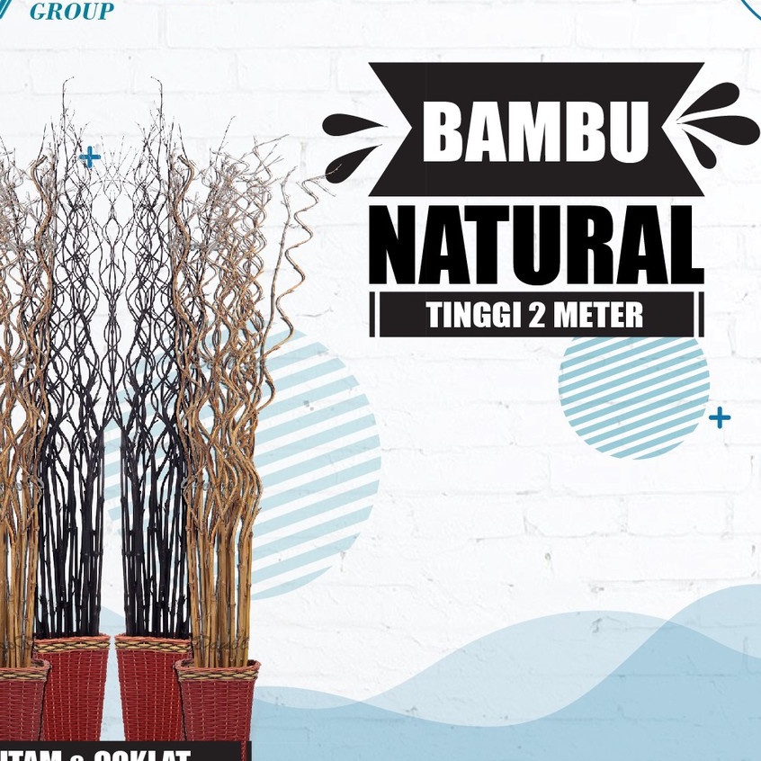 SATU BATANG Kerajinan Bambu Ulir Polos