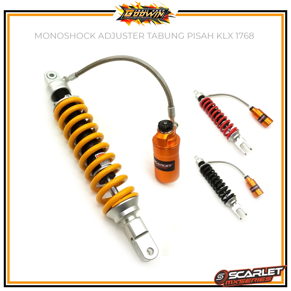 Shockbreaker Monoshock SCARLET MX 1758 CRF 150L KLX 150 1768 Yamaha WR 155 Tabung Pisah Adjuster