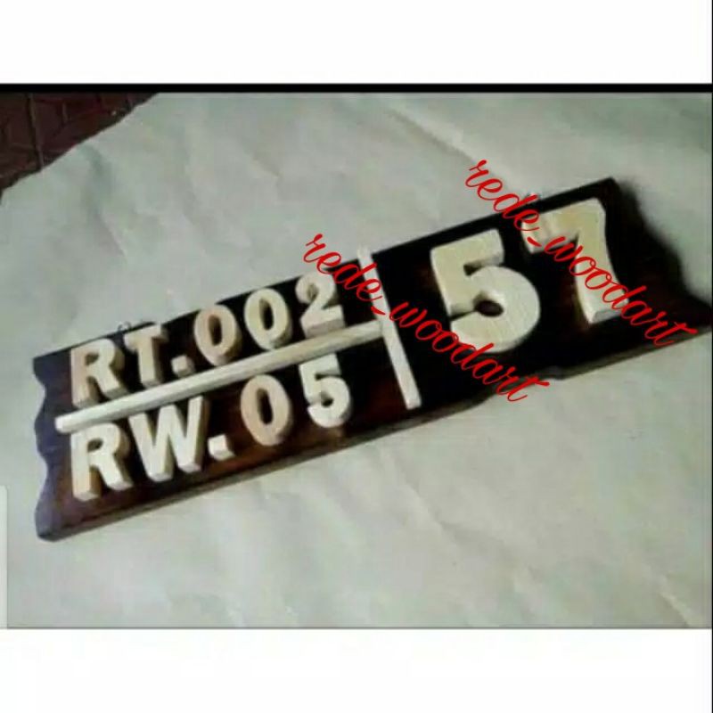 Nomor Rumah Kayu Nomor Rumah Tulisan Timbul Alamat Rumah RT RW Nomor Rumah Custom Huruf Kayu