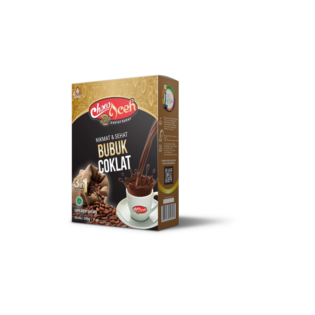 Bubuk Coklat 3in1 200gr - Bawadi Foods - Minuman Coklat Seduh - Nikmat dan Enak