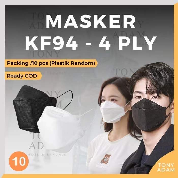 MASKER KF94 WHITE / BLACK MOUSON ALKINDO VIRAL DUCKBILL KF 94 ORIGINAL