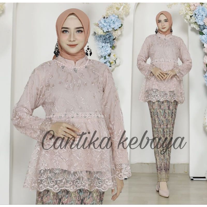 Kebaya tulle arrabella//kebaya cantika//kebaya tunangan//kebaya modern