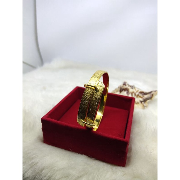 gelang sleser silih asih lis pasir lapis emas 24k