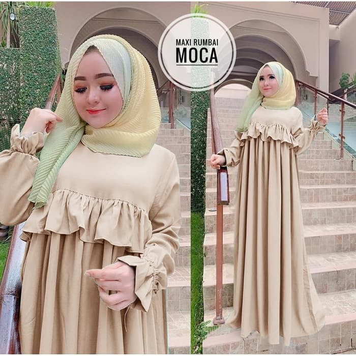 Maxi Rumbai Moca [Gamis 0111] SIB Baju Gamis Wanita Terbaru