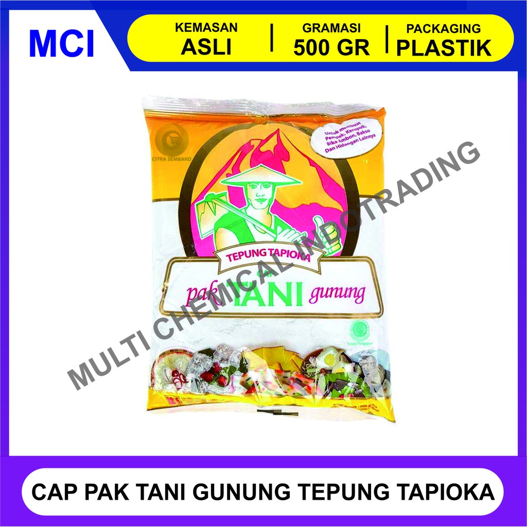 

TEPUNG SAGU TANI GUNUNG 500 GR / TEPUNG TAPIOKA KUNING