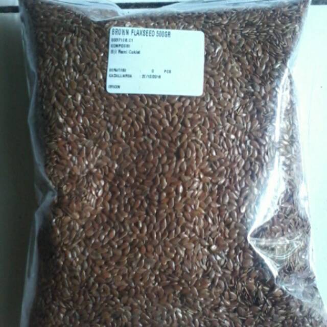 

Brown Flaxseeds utuh / biji rami 500 gr