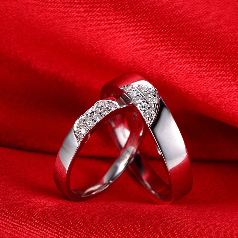 Cincin Kawin Murni Sepasang Silver Murah Perak Silver 925 Kawin Couple Ring Wedding Ring Tunangan As