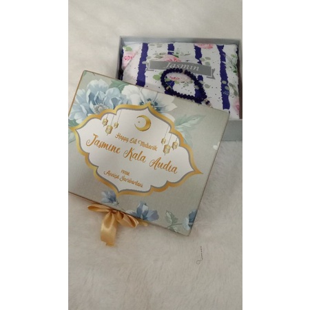 Hardbox printting untuk mukena set polos korea silk