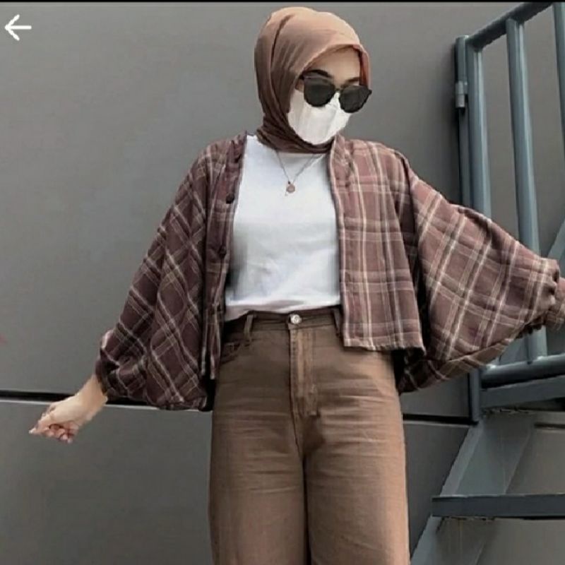 KEMEJA BATWING / KEMEJA TAMARA FLANEL BATWING