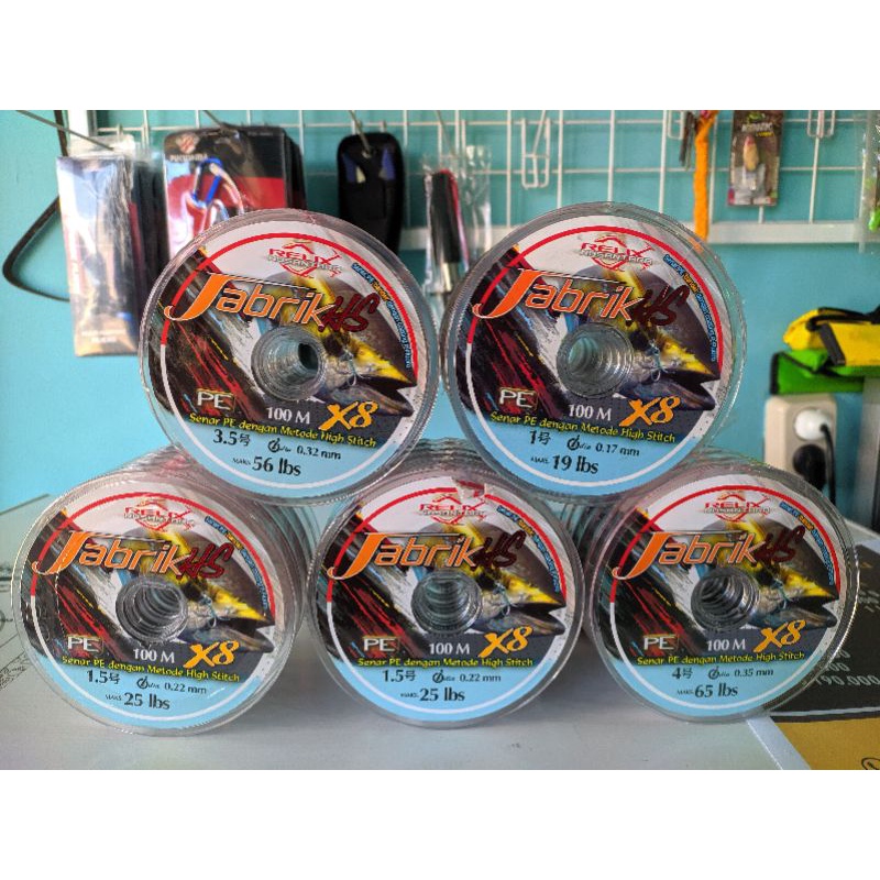 Senar PE Jabrik Relix Nusantara multicolour 100m