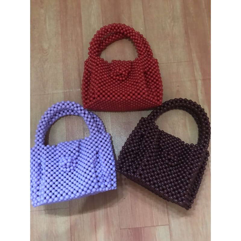 Pearl bag beaded bag tas mute tas mote tas mutiara