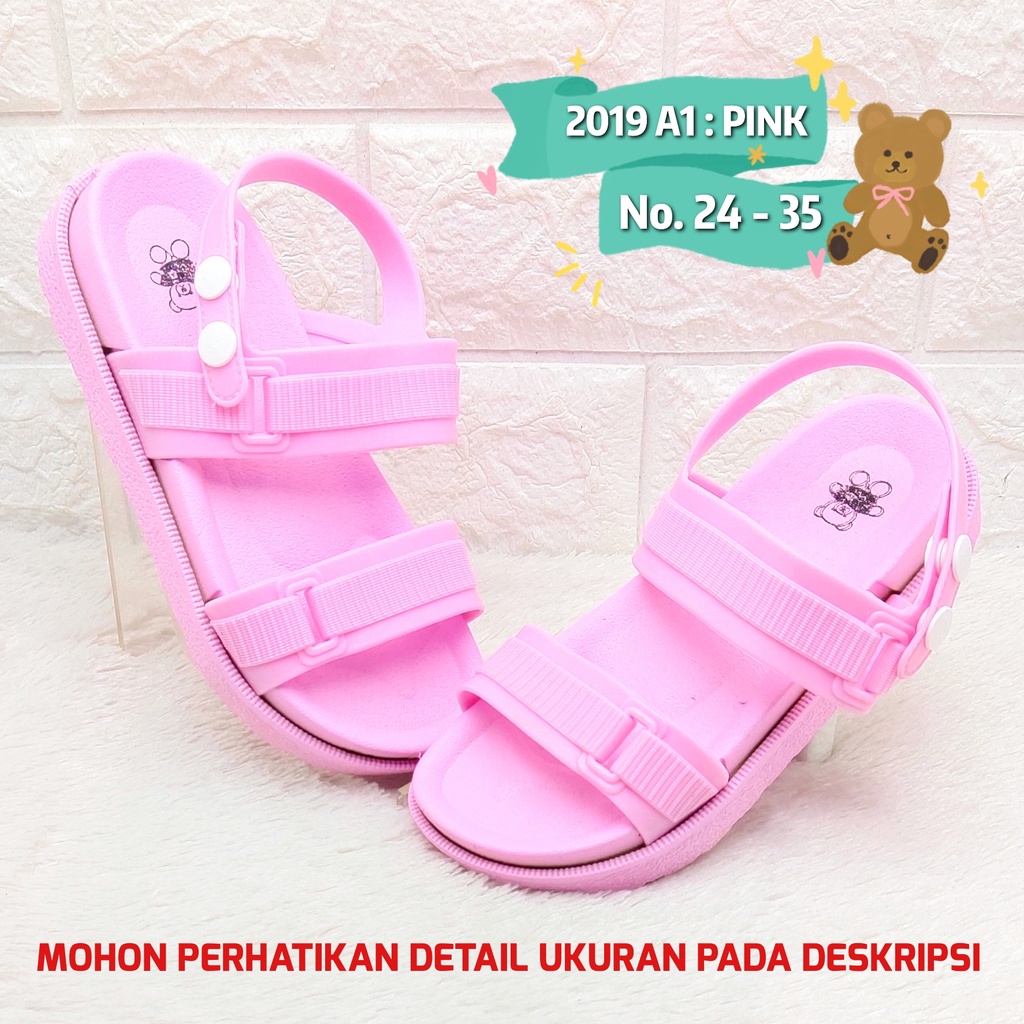 Sandal import anak perempuan 2019 A1 ALINA Sendal antislip ringan anak cewek SDLSA