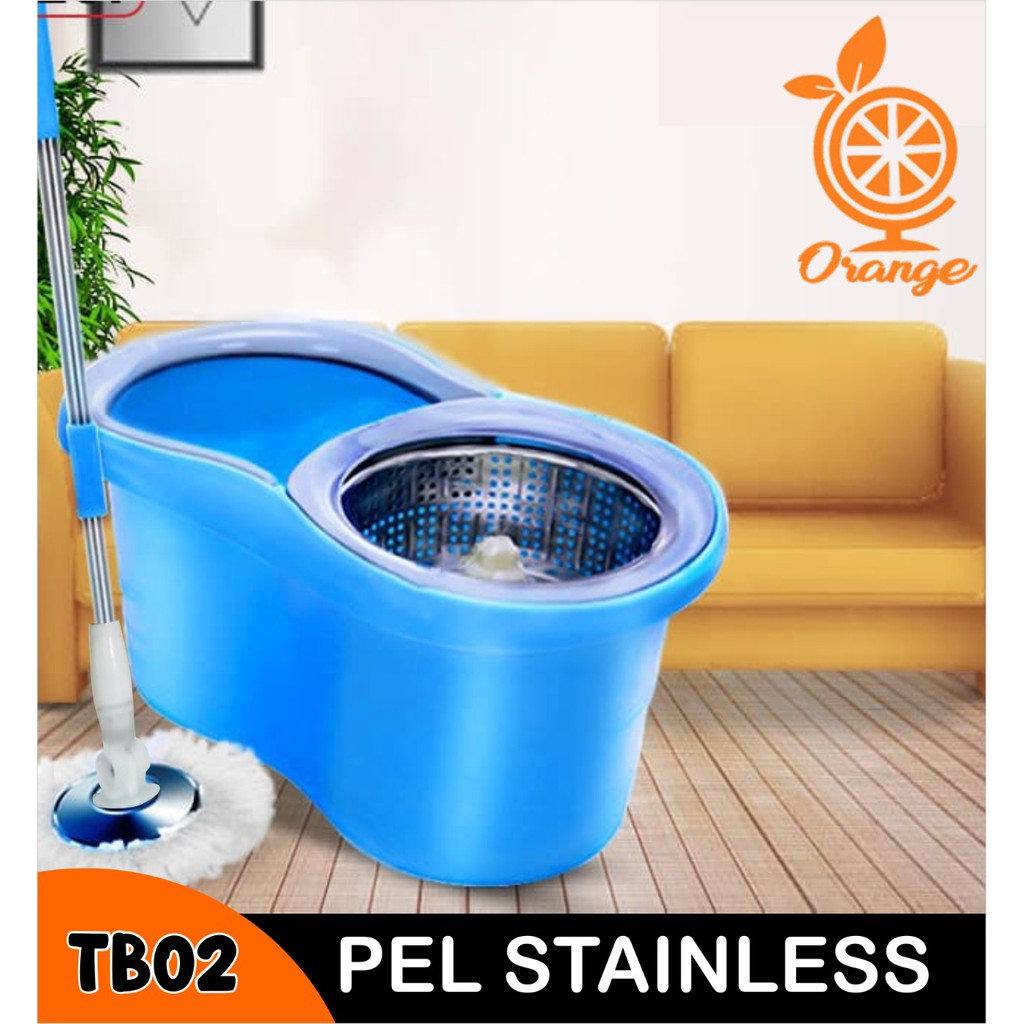 Alat Pel Putar Stainless praktis Alat Pel Otomatis anti karat super mop