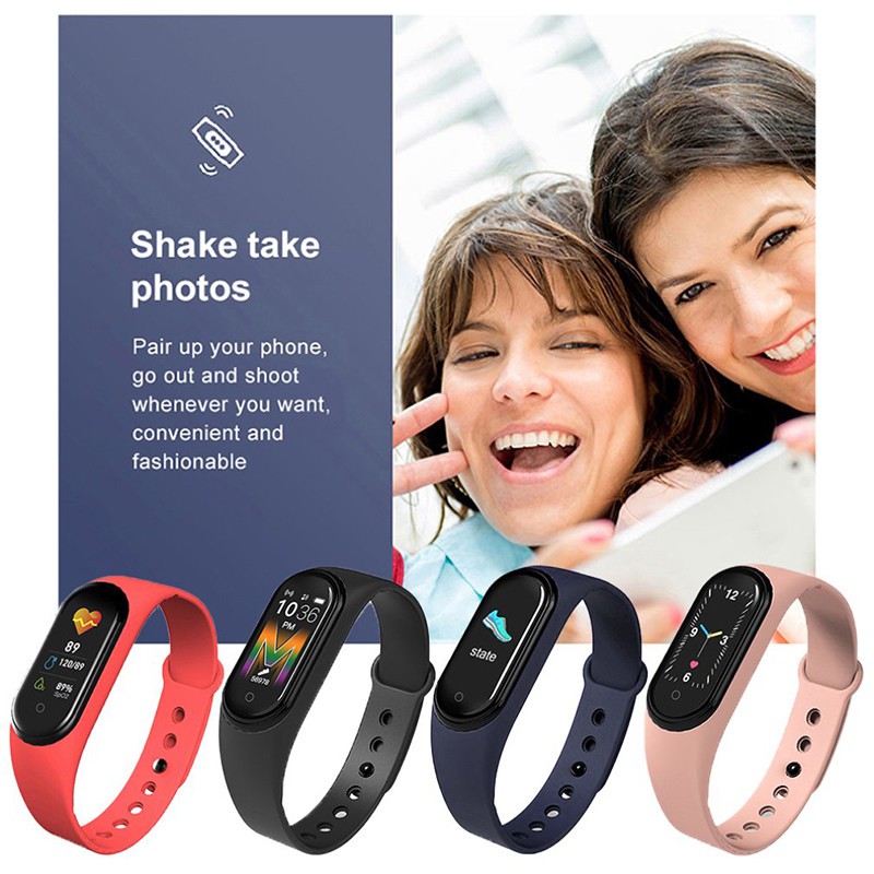 Smartwatch Jam Tangan Smart Band M7 M5 M6 5 Heart Rate Blood Pressure Fitness Tracker