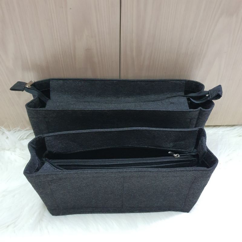 bag organizer for book tote bag - Top zipper Middle Zip / d1or totebook insert bag