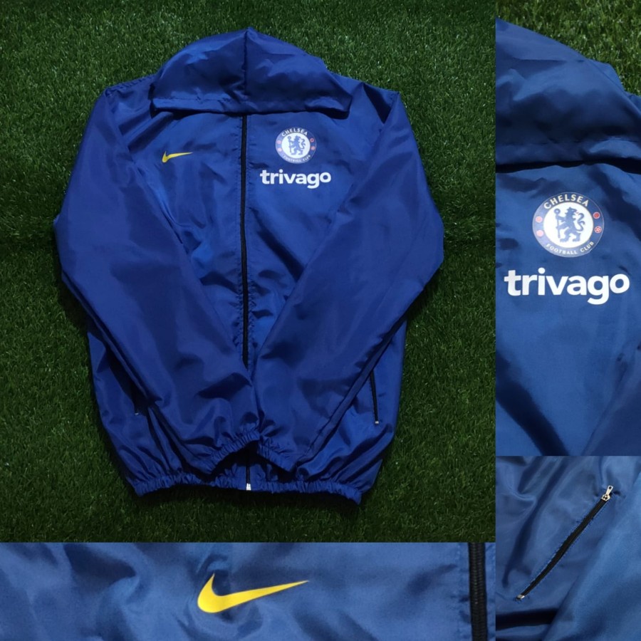 JAKET PARASUT TRAINING CHELSEA BIRU