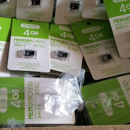 MEMORI memory micro sd ROBOT 4GB 4 gb 4giga 4 giga / 8G / 16G / 32G PACKING garansi resmi ORIGINAL