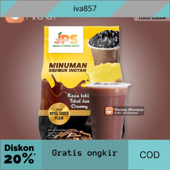 

PROMO Bubuk Minuman 1 kg Royal Choco Cokelat JPS Plain Tanpa Gula GRATIS ONGKIR