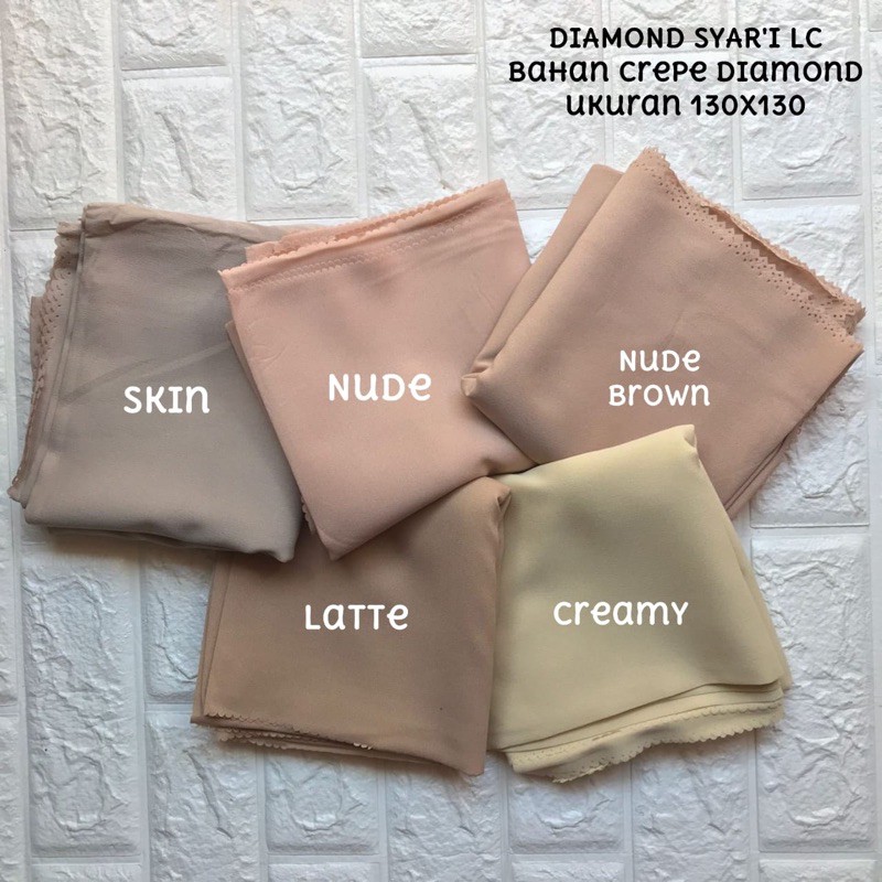 [BISA COD] SEGIEMPAT DIAMOND SYAR'I LASER CUT / JILBAB HIJAB CREPE  SYARI ZIGZAG