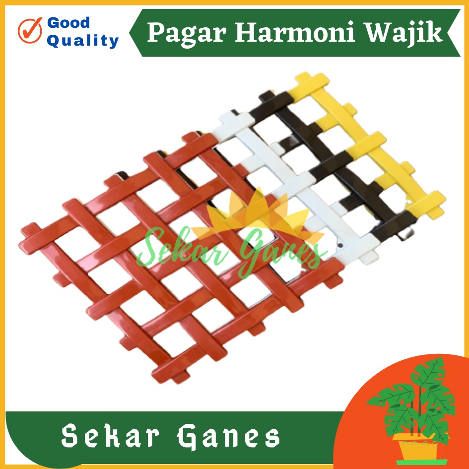 Pagar Wajik Harmoni Warna Putih Coklat Hitam Ornamen Bunga Vas Wajik Pagar, Jaring, Rambatan Plastik Ukuran Kecil Sedang Besar untuk Bunga Hias Artificial Hiasan Ruang Tamu Dinding Home Grosir Murah Wajik Putih / Breket/ Tatakan/ Pagar Plastik