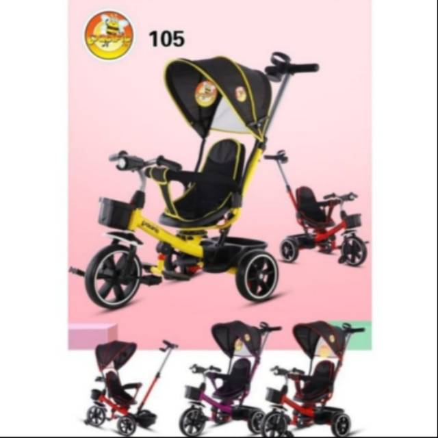 Sepeda anak roda tiga stroller pacific 105