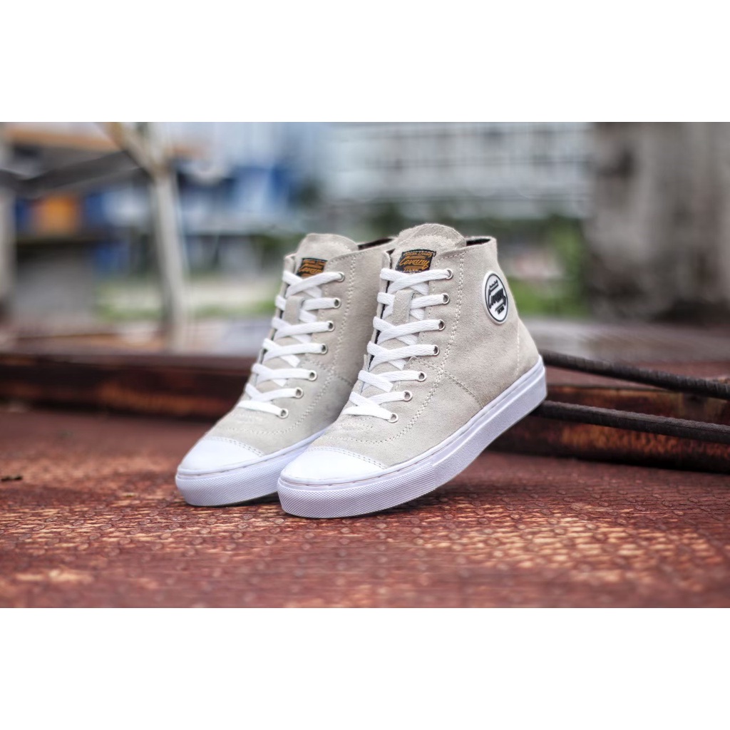 Sepatu Sneakers Pria Sekolah Terbaru c8531 Trandy Suede Sepatu Kets Kuliah Olahraga Casual  Berkualitas