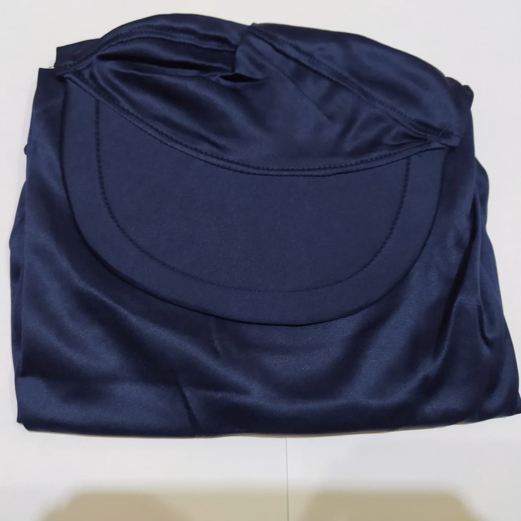 Hijab Topi Sporty dewasa Jilbab Instan Jersey hijab Olahraga Trendi Terbaru (Hijab Topi)-NAVY