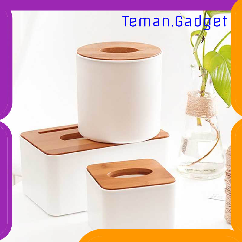 TG-DG2037 TAFFWARE KOTAK TISU KAYU TISSUE BOX 3 GRID - ZJ006