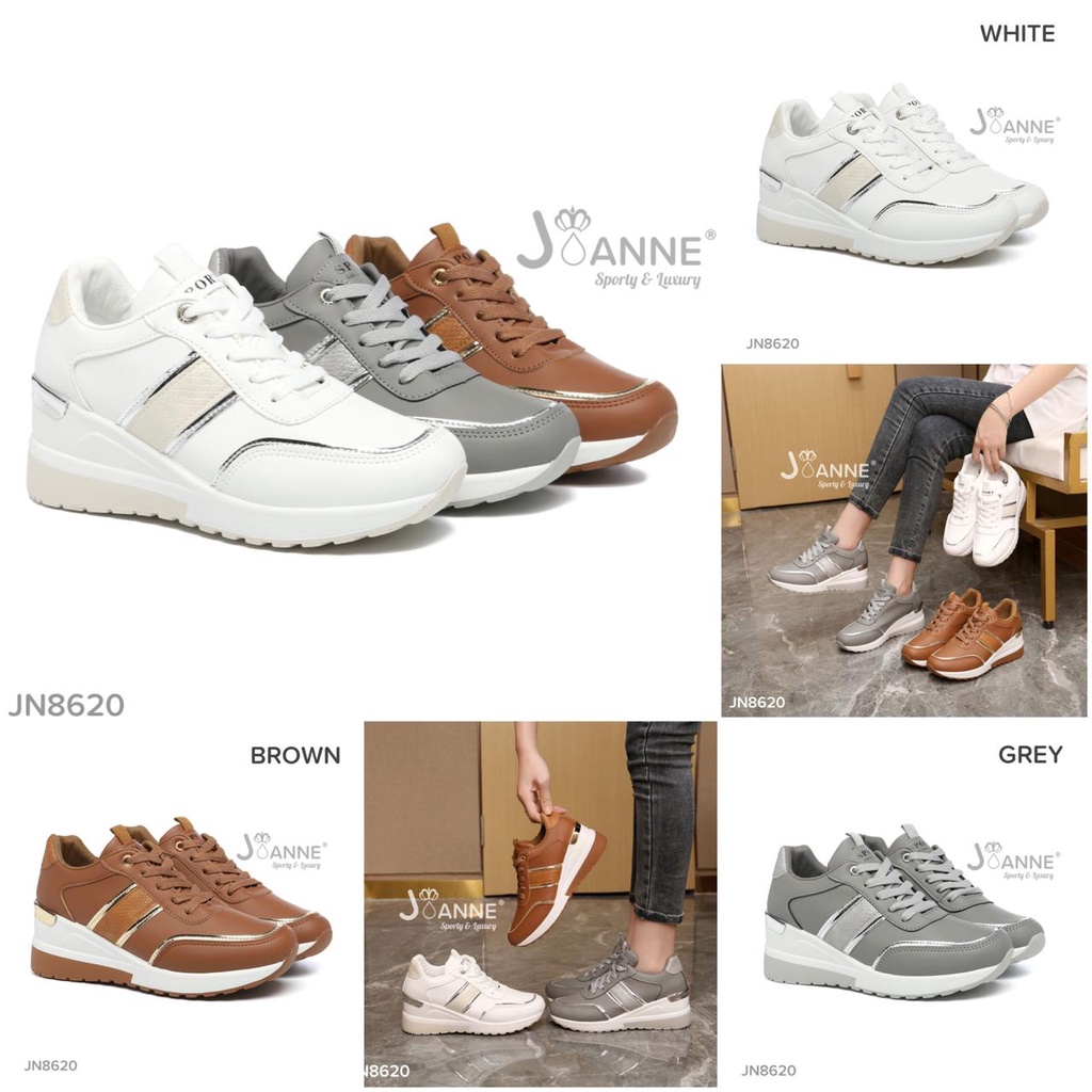 JOANNE Sporty Wedges Sneakers Shoes #JN8620 ORIGINAL