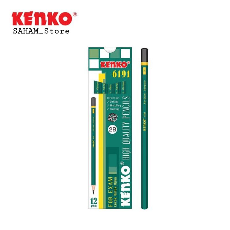 

PENSIL KENKO 2B - 6191 HIJAU PER PACK