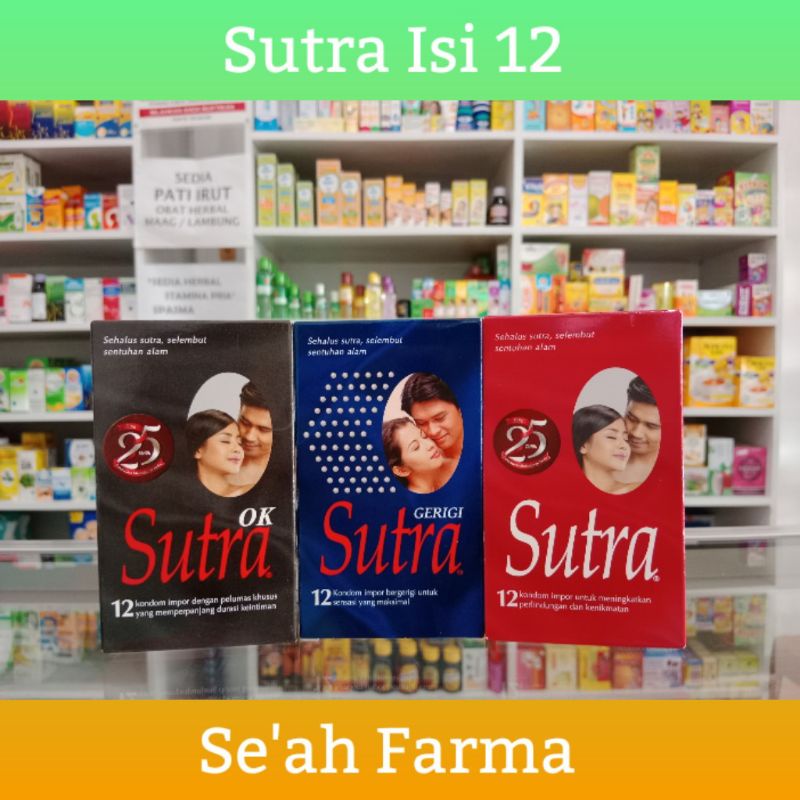 Kondom Sutra Hitam // Kondom Sutra Merah // Kondom Sutra Gerigi Biru Isi 3 dan 12