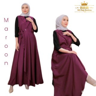 Baju Gamis  Setelan Overall  Belle Set Overall  Inner 