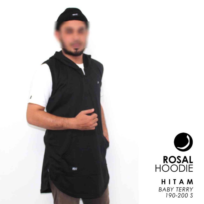 Sholat-Rompi- Rosal Hoodie / Rompi Sholat Hoodie - Hitam, M -Rompi-Sholat.