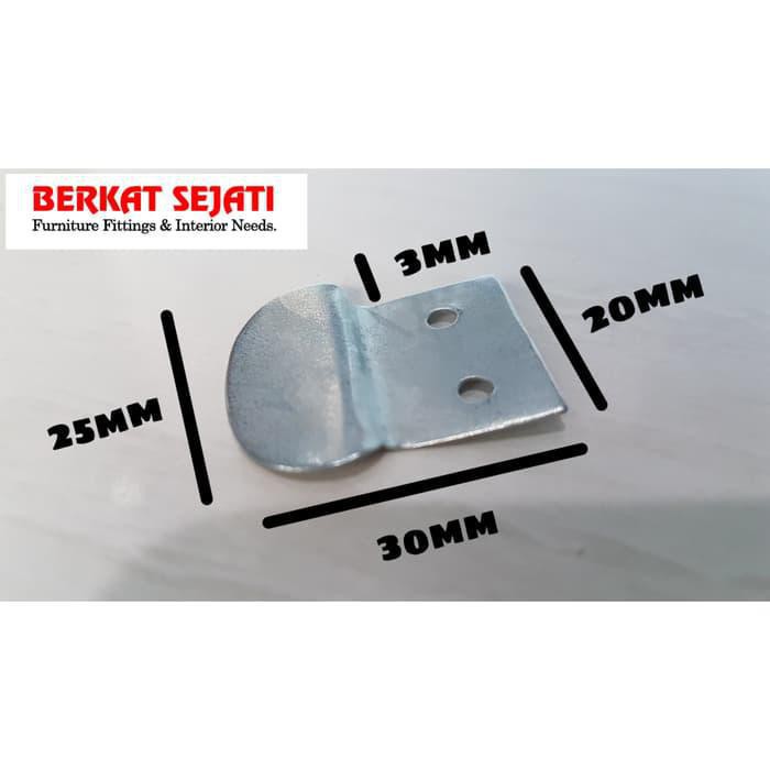 Klem Siku Besi Plat Z S / Plat Jepit Kaca Penjepit Penahan Kaca Cermin