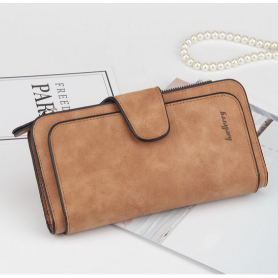DW07 Dompet Wanita Kulit Sintetis Import Branded Wallet Kado Ultah Pacar-Coklat