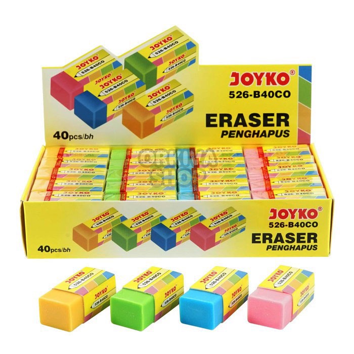 

Penghapus Pensil / Joyko Eraser 526-B40 COLOR (isi 3 pcs)