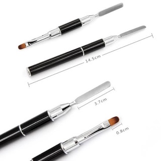 Brush Spatula kutek nail art I Liner Nail art I Kuas kuku  I Cat eyes Magnet dual Stick 2 in 1 Gel polish I Alat Manicure  KU019