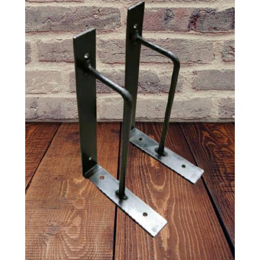 ☉ Papan Siku Bracket Ambalan Besi Papan Lebar Tempel Dinding 20X30 cm - Hitam ❉