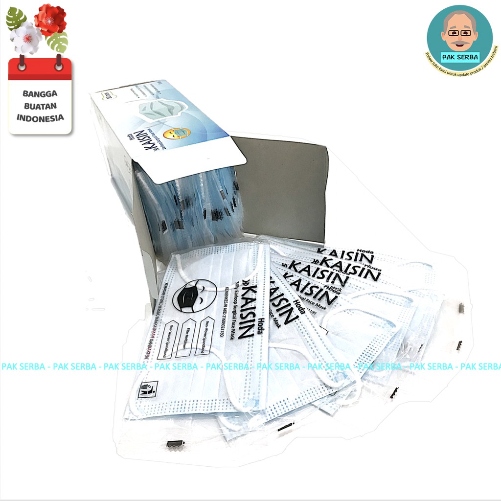 Masker Earloop (Setara Sensi) Kaisin Surgical Face Mask 3 ply (1 PCS)