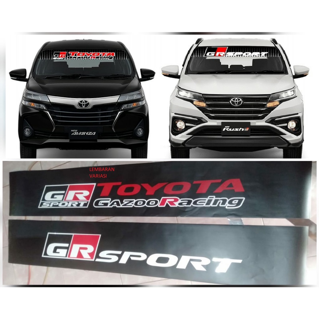 Stiker Kaca Depan Mobil GR Sport Toyota Gazoo Racing
