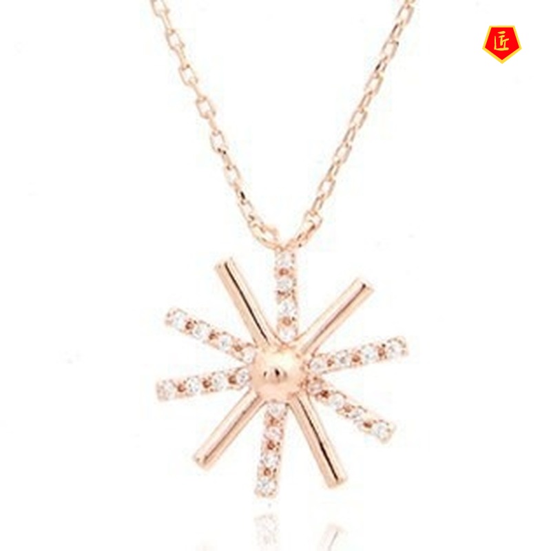 [Ready Stock]Sun Flower Necklace Female Pendant Japanese and Korean Simple Sweet Fashion