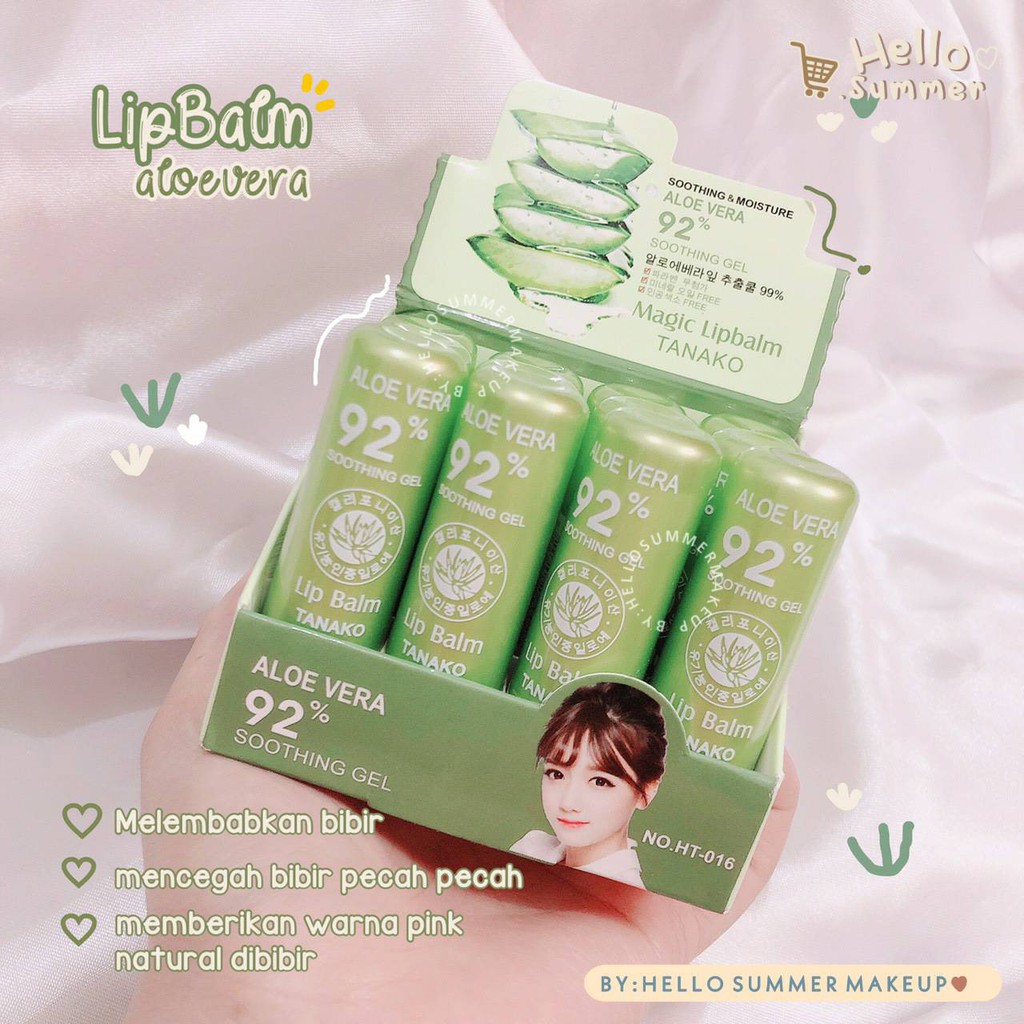 𝐋𝐈𝐏 𝐁𝐀𝐋𝐌 - Lily Aloevera 99% Natural Magic Lip Balm Menecrahkan Melembabkan Bibir Pecah Pecah 3.5g