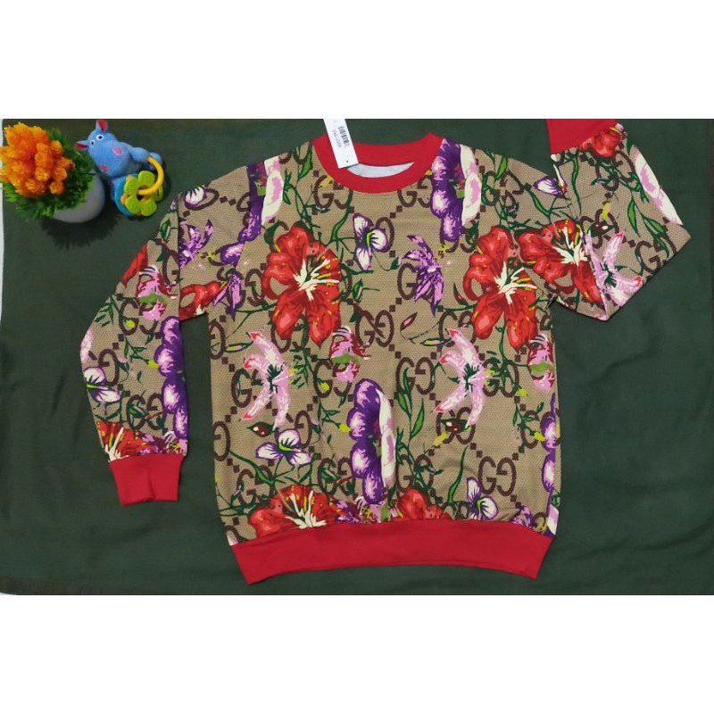 atasan motif guci bunga