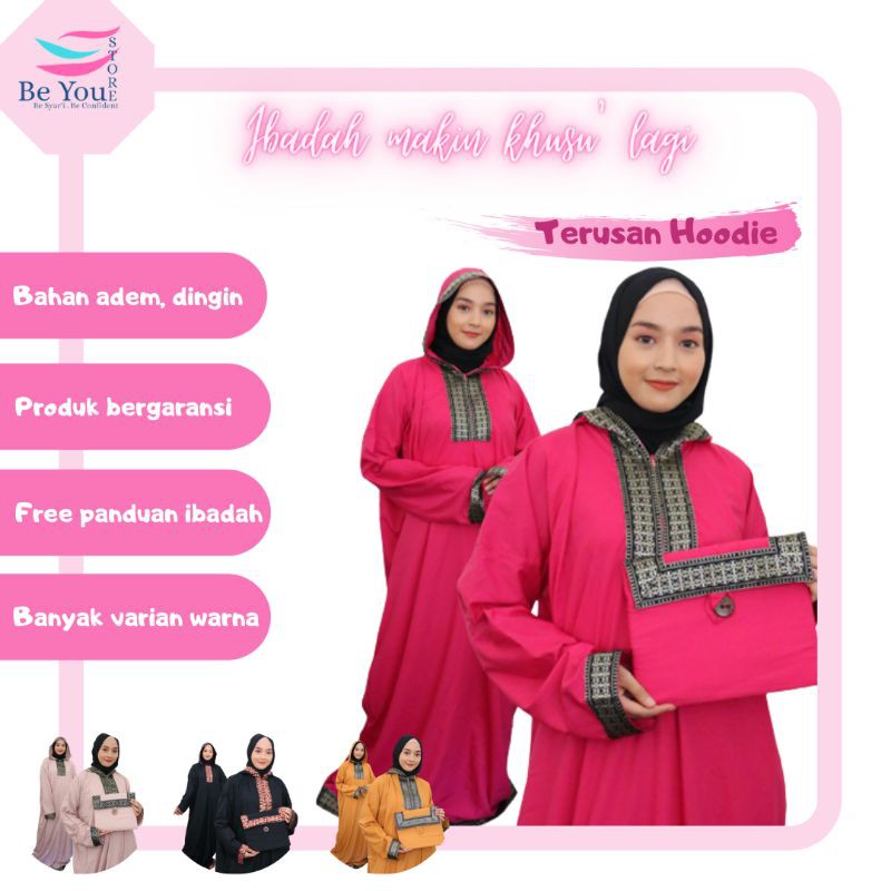 Mungkena Mukena Terusan Dewasa Polos Jumbo Murah Terbaru 2021 Bahan Adem Fanta by BYS