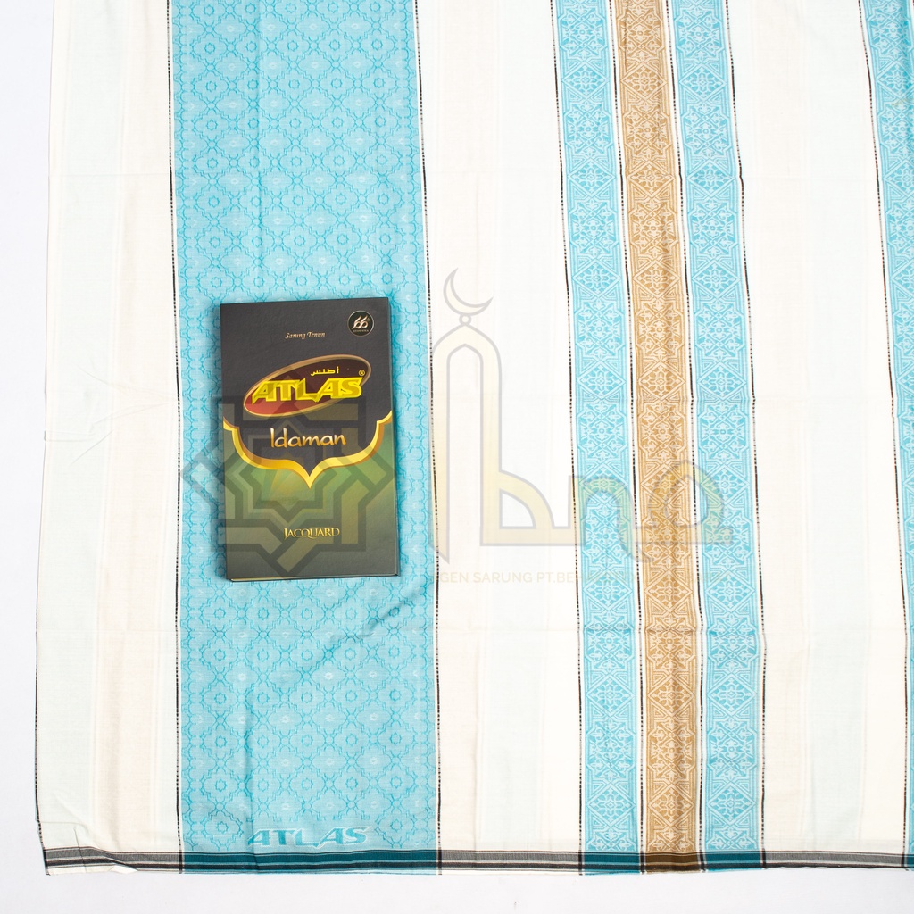 Sarung Atlas Idaman Jacquard Classic Putih