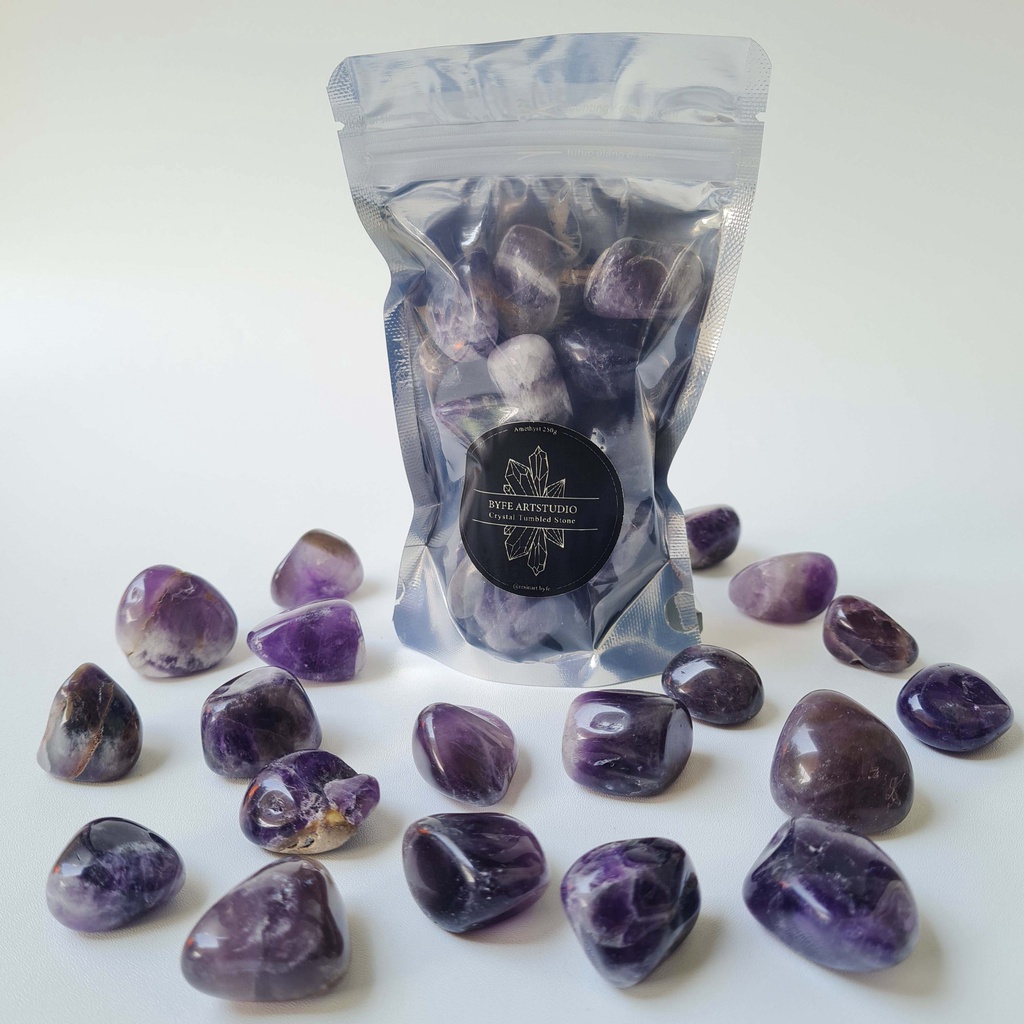 CRYSTAL TUMBLED STONE BIG amethyst aventurine agate carnelian tiger-eye 250gram