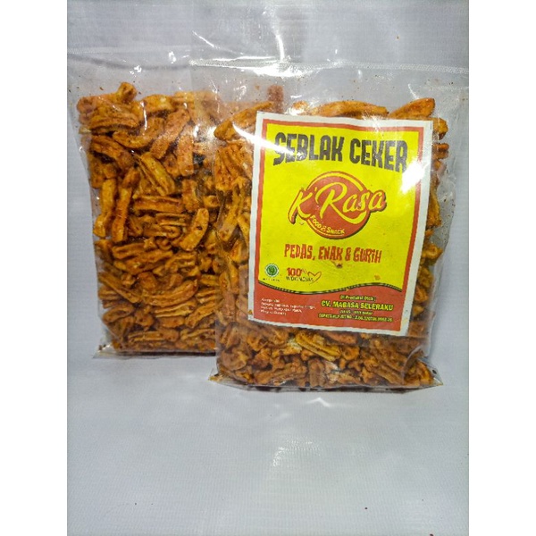 Aneka cemilan makanan ringan Sotong goreng pedas/original, Basreng stik pedas/original, seblak ceker 500gr-7