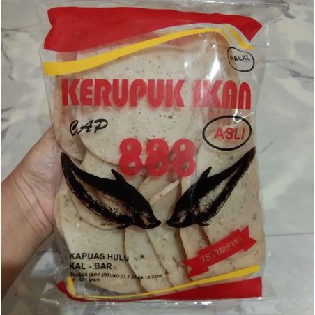 

Kerupuk Ikan Asli Cap 888 / Kerupuk Ikan Belidak Kapuas Hulu / Kerupuk Ikan Belida / Kerupuk Mentah / Oleh oleh Khas Pontianak Kalbar